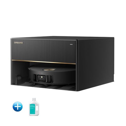 Aspirateur Robot avec base DREAME X50 Master Combo Avec Solution nettoyante, compacte 24,9 cm, base 8en1, système de franchissement d'obstacles performant, d'évitement d'obstacles basé sur l'IA, 20KPa