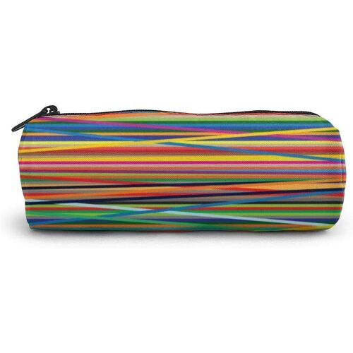Zywl Fournitures De Bureau Écriture Trousses Abstract Pencil Case Geometric Pattern With Inner And Outer Square Shaped Figures Artful Graphic Print Desk Storage Box W3.5xl7.9 Multicolor