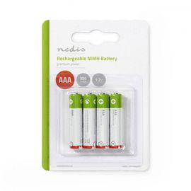 Lot De 4 Piles Rechargeables Nedis Type Aaa (r03) 1,2v 950mah