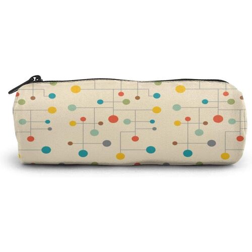 Zywl Fournitures De Bureau Écriture Trousses Deer People Cute Pen Pencil Case Leather 8 X 3.5 X 1.5 Inch Big Capacity Double Zippers Pencil Pouch Bag Pen Holder Box For School Office Girls Boys Adults