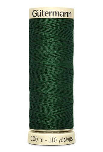 Lot De 5 Bobines 100m Fil 100% Polyester Gutermann Ref 788988 - Att 456 - Vert Herbe