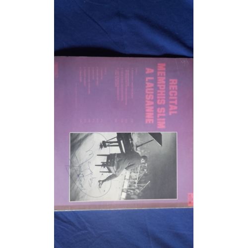 Autographe Menphis Slim  Sur Vinyle