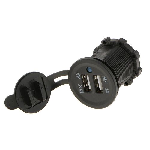 Double Port Usb, Prise De Chargeur Étanche 12v-24v, Pour Moto, Bateau, Voiture