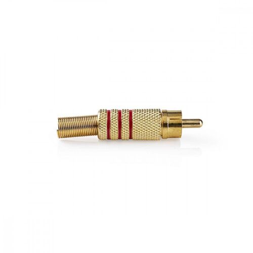 Nedis - Connecteur audio - RCA mâle - rouge, or (pack de 10)