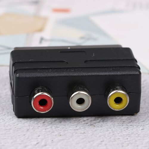 Adaptateur Composite Scart À 3 Rca S-Vidéo, Rvb Svhs Av Tv, Convertisseur Audio Pour Enregistreur Vidéo Dvd Tv, Projecteur
