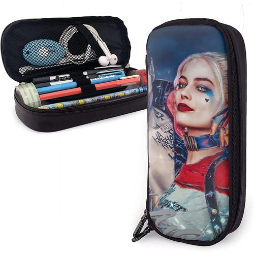 Zoo Trousse En Toile Avec Motif Animaux De La Jungle, Panda, Girafe, Lion, Tigre, Éléphant, Zèbre, Oiseaux Sur Fond Gris, Trousse À Crayons, Trousse De Maquillage 21 X 5,5 X 5 Cm