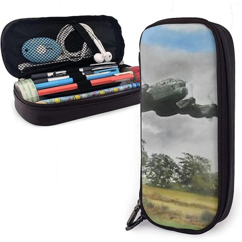 Zoo Trousse À Crayons En Toile Motif Animaux De La Jungle Avec Panda, Girafe, Lion, Tigre, Éléphant, Zèbre, Oiseaux Sur Rose 21 X 5,5 X 5 Cm