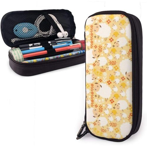 Trousse À Crayons En Toile Motif Lions Tigers Et Oursons Grand Cercles 21 X 5,5 X 5 Cm