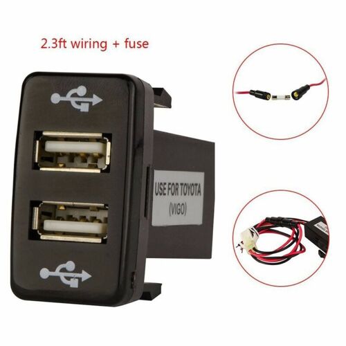 Chargeur De Téléphone De Voiture À 2 Ports Usb Rapide, Pour Toyota 4runner/Prado 120 Series 2003 ¿ 2009