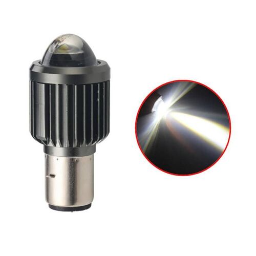 Ampoules De Phare Avant De Moto Led H4 H6 Ba20d, Lentille Csp 12v, Blanc Jaune, Feux Antibrouillard Hi/Lo, Accessoires De Scooter, 1 Pièce