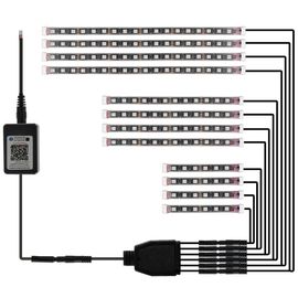 Barre Lumineuse Néon Led Pour Moto, Lampe De Contrôle De Rythme Musical, Compatible Bluetooth, Décor Pour Atv Utv, Rvb