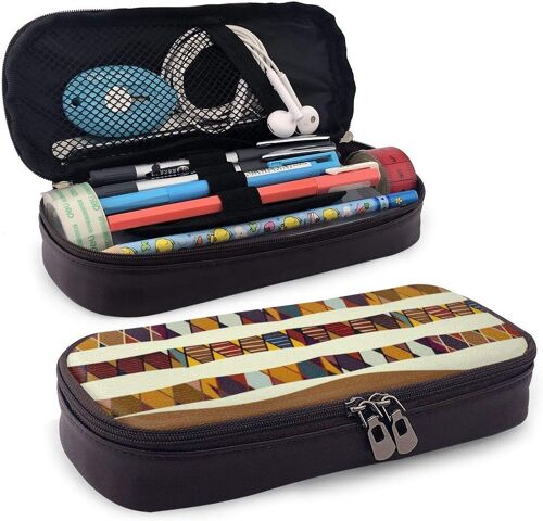 Fournitures De Bureau Écriture Trousses Synthetic Leather Pencil Case Crazy Halloween Pen Bag Zipper Pen Pouch Pencil Holder Case For School Work Office