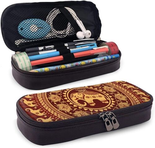 Fournitures De Bureau Écriture Trousses Synthetic Leather Pencil Case Cute Koala Heat Print Pen Pouch Holder Zipper Pen Pouch Pencil Holder Case For School Work Office