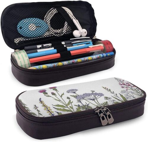 Fournitures De Bureau Écriture Trousses Vintage Paris Pencil Case Holder Large Capacity Pencil Pouch Stationery Organizer With Zipper For School Office,Multifunction Cosmetic Makeup Bag