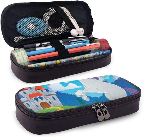 Gfhth Étuis À Crayons Pour Adolescentes Stephen King Étui À Crayons En Cuir Porte-Stylo Avec Fermeture À Glissière Pour Filles Et Garçons Pochette À Crayons Sac De Rangement De Papeterie Pour Le Bur