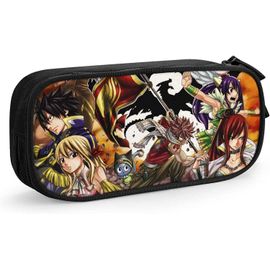 Trousse À Crayons Anime Fairy Tail Impression Personnalisée 3d Pochette À Crayons À Double Fermeture Éclair De Grande Capacité Pour Le Bureau, L'école Et Les Voyages-Noir G1g27