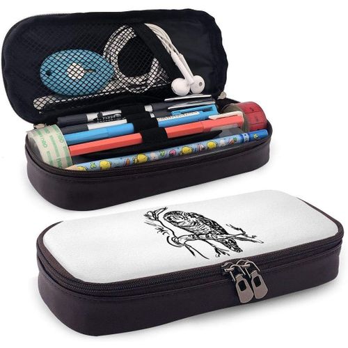Trousse À Crayons Avec Silhouette De Hibou, Pochette De Rangement, Sac À Main, Sac À Cosmétiques, Pochettes De Voyage