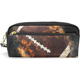 Pour Étudiant Fille Garçon Enfants Trousse À Crayons Sirène Cosmétique Trousse De Maquillage Stylo À Glissière Papeterie Sac Sport Amérique Football Pochette Sac À Main