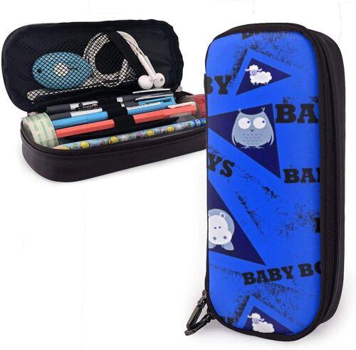 Porte-Crayon Pour Bébé Garçon Animaux, Pochette À Crayons De Grande Capacité, Organisateur De Papeterie Avec Fermeture Éclair Pour L'école Et Le Bureau, Trousse De Maquillage Cosmétique Multifonction