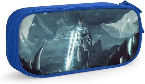 Rwby Étui À Stylos Grande Capacité Étui À Crayons Double Fermeture Éclair Organisateur De Papeterie Sac De Papeterie Sac À Cosmétiques Bleu-Bleu