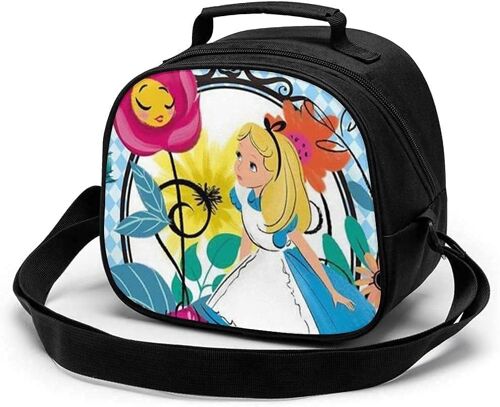 Sac À Déjeuner Pour Enfants, Boîte Fourre-Tout Portable Réutilisable Princesse Alice, Mini Sac De Repas Thermique Plus Frais Avec Bandoulière Et Poignée