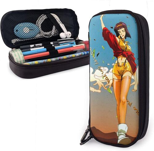 Hirola Trousses À Crayons En Cuir Pu Faye Valentine - Trousse À Crayons Avec Fermeture Éclair - Sac De Rangement - Porte-Monnaie - Trousse À Cosmétiques - Convient Pour L'école, Le Travail Et Le Bureau