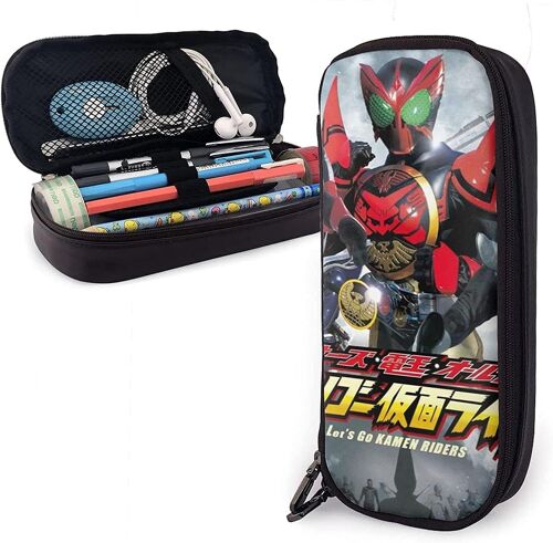 Kamen Rider Trousse À Crayons En Cuir Trousse À Crayons Sac De Papeterie Bureau Boîte De Rangement Portable Boîte À Cosmétiques Dossier