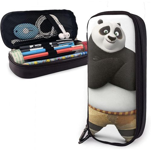 Kungfu Panda Trousse À Crayons En Cuir Trousse À Crayons Sac De Papeterie Bureau Boîte De Rangement Portable Boîte À Cosmétiques Dossier