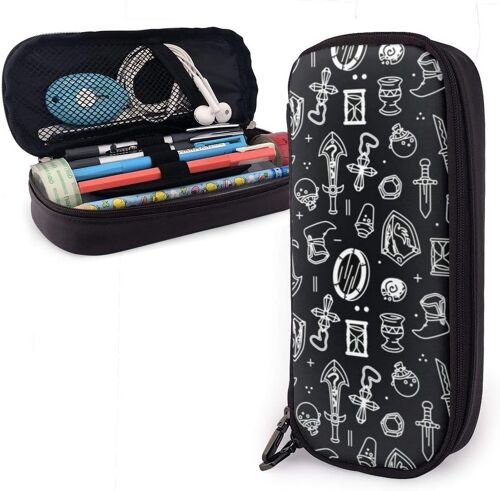 Étui À Crayons Géométrique Pour Armes Et Équipements, Pochette À Crayons Multifonction, Organisateur De Papeterie De Grande Capacité, Porte-Stylo Pour L'école, Le Bureau, La Trousse De Maquillage Cosmétique