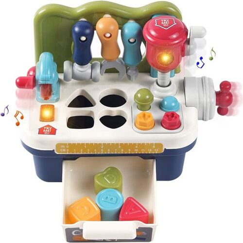 Cube D'activité Jouets Pour Bébé Enfants Avec Effets De Lumière Sonore Jouets Etabli Bébé Jeux Educatif Outils Enfant 1 2 3 4 Ans Garçons Filles