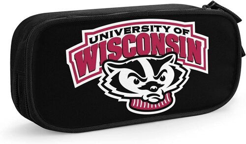 Uw University Of Wisconsin?Madison Wisconsin Badgers Trousse À Crayons, Grande Capacité, Sac De Rangement Pour Papeterie, Convient Pour Garçons Et Filles, École, Bureau