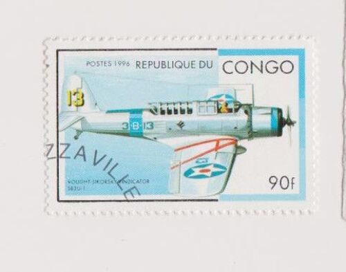 Timbre Congo Avion Avions 1996 Yought Sikorsky Indicator 90f