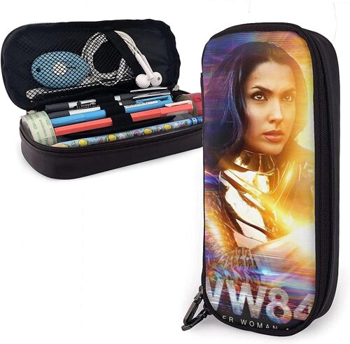 Wonder Woman Trousse À Crayons En Cuir Pour Bureau