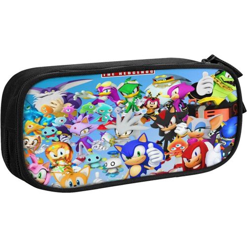 Trousse Sonic Le Hérisson À Fermeture Éclair Pour Stylos, Pièces De Monnaie, Maquillage, Maquillage Pour Femmes, Adolescents, Filles, Garçons, Enfants