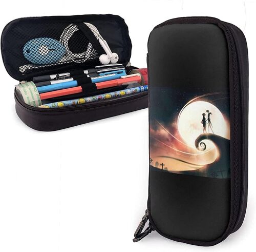 Trousse En Cuir L'étrange Noël De Monsieur Jack - Trousse À Crayons - Sac De Papeterie - Boîte De Rangement Portable - Boîte De Rangement Pour Cosmétiques