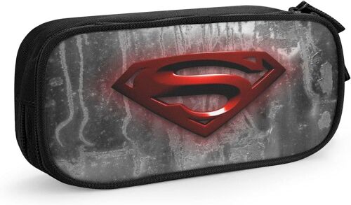 Trousse À Crayons Superman - Trousse De Maquillage Multifonction - Pour Fille - Pour L'école Ou Le Bureau