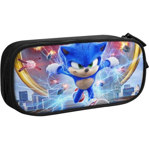 Trousse À Crayons Sonic Le Hérisson - Grande Trousse De Rangement - Cadeau Pour L'école, Le Bureau, Les Étudiants, Les Adolescentes, Les Filles, Les Femmes Et Les Adultes