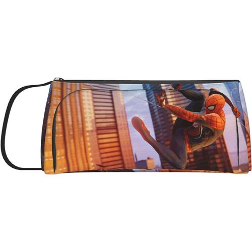 Trousse À Crayons Spiderman - Grande Capacité - Avec Poignée - Pour L'école, Les Étudiants, Les Garçons, Les Filles, Les Adultes Et Le Bureau