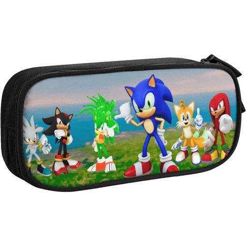 Trousse À Crayons Sonic Le Hérisson Pour Garçons, Enfants, Papeterie Scolaire, Design Ovale, Cadeau Pour Gamers, Garçons, Filles, Adolescents, Accessoires Scolaires