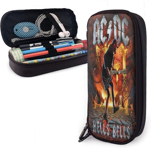 Trousse De Maquillage Ac Dc - Grande Capacité - Étanche - Portable - Pour Voyage, Maquillage - Pour Femme Et Fille