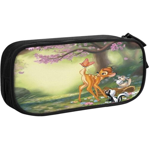 Trousse À Crayons Disney Bambi, Grande Capacité Avec Compartiments Pour Fournitures Scolaires Et De Bureau