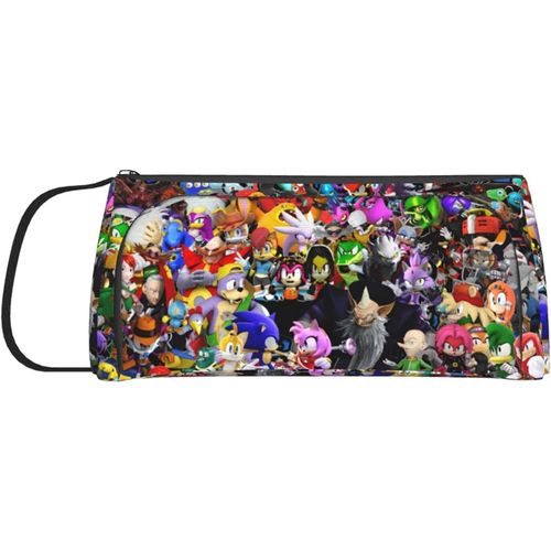Sonic Le Hérisson Porte-Monnaie En Toile Avec Fermeture Éclair Pour Clés, Maquillage, Petite Trousse De Maquillage