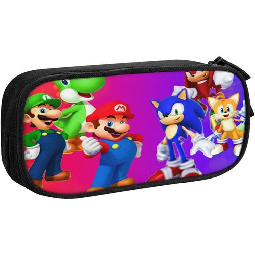 Sonic The Hedgehog - Porte-Monnaie En Toile Avec Fermeture Éclair - Pour Clés, Maquillage