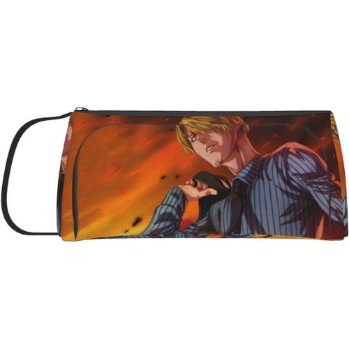 Sanji Trousse Portable À Double Bouche Pour Stylos, Porte-Monnaie, Trousse Cosmétique, Articles De Papeterie Pour Les Écoles, Les Étudiants, Les Bureaux Et Les Stylos 8,46 X 4,3 Pouces