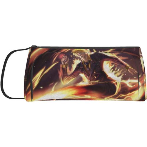 Sanji Trousse Portable À Double Bouche Pour Stylos, Porte-Monnaie, Trousse Cosmétique, Articles De Papeterie Pour Les Écoles, Les Étudiants, Les Bureaux Et Les Stylos 8,46 X 4,3 Pouces