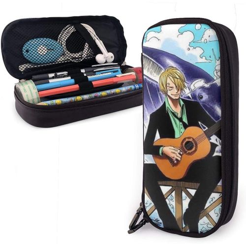 Sanji Trousse En Cuir Avec Fermeture Éclair Grande Capacité