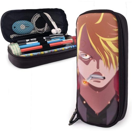 Sanji Trousse En Cuir Avec Fermeture Éclair Grande Capacité
