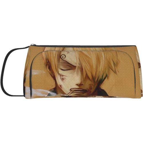 Sanji Trousse Portable À Double Bouche Pour Stylos, Porte-Monnaie, Trousse Cosmétique, Articles De Papeterie Pour Les Écoles, Les Étudiants, Les Bureaux Et Les Stylos 8,46 X 4,3 Pouces