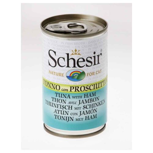 Boîte Pâtée Au Thon Avec Jambon En Bouillon Pour Chat - Schesir - 140g