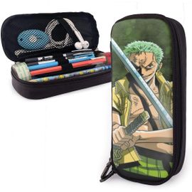Roronoa Zoro Trousse À Crayons En Cuir Avec Fermeture Éclair Grande Capacité Pour Étudiants Et Étudiants